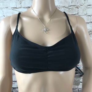 NWT Sporti Swimwear Black Swimsuit Top Size XL